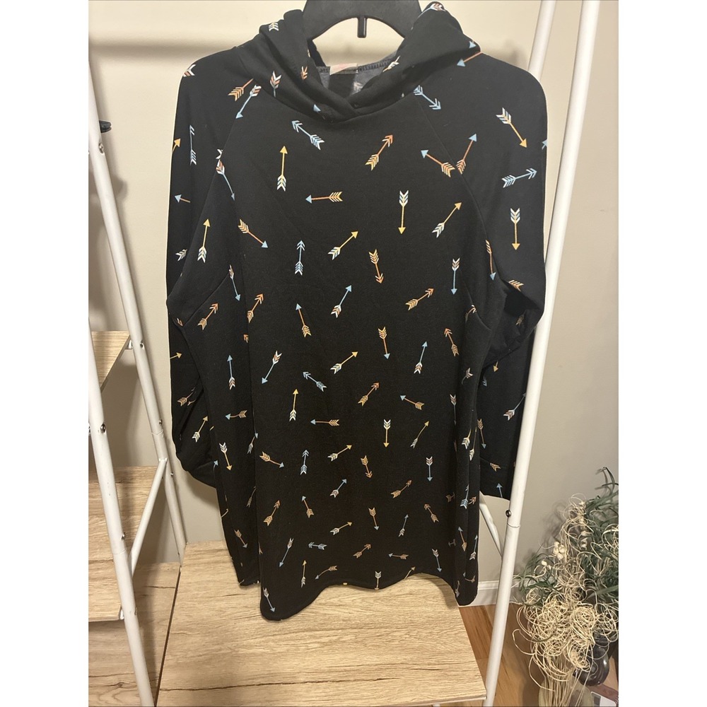No Boundaries Pullover Hoodie Size Xl Teen 15-17 Indian Arrows Long-Body